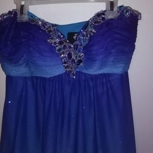 FORMAL STRAPLESS PROM DRESS 9/10